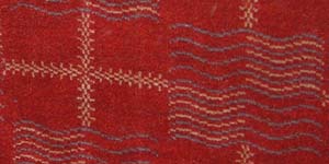 Red crosses and waves Moquette
