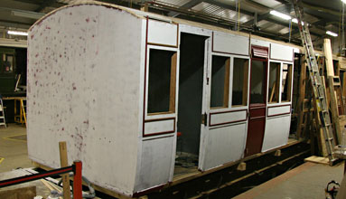 Northern half of the carriage panelled - Dave Clarke - 9 July 2010