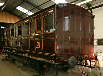 West side with lining and lettering almost complete and south end varnished - Dave Clarke - 25 April 2011
