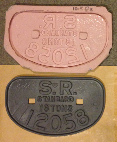 Resin wagon plate and latex mould for 12058 - Richard Salmon
