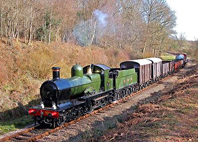 Dukedog with the Grouping-period Goods Train on the Saturday at Tremains - Derek Hayward