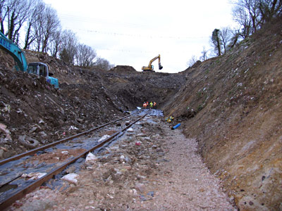 View of track laid, looking south - Nigel Longdon - 5 March 2011