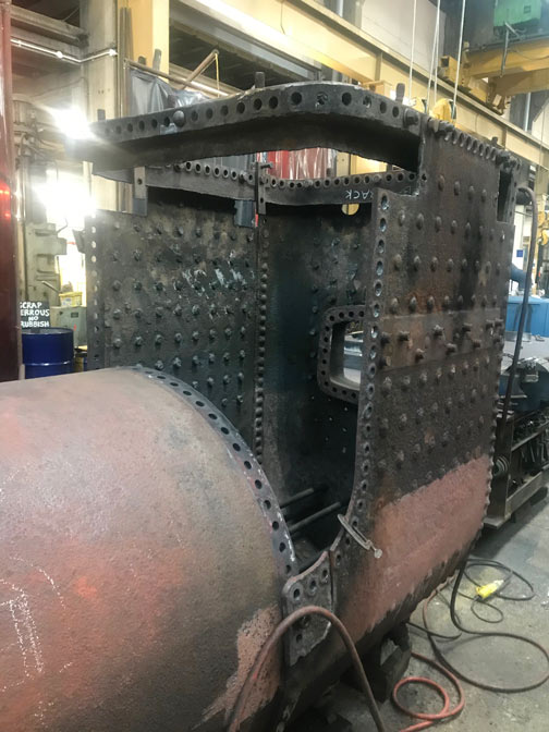 Fenchurch's boiler with the throatplate and inner firebox removed - Tom James - 22 November 2020