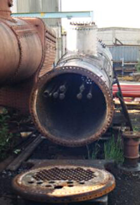 The boiler of 31178 and its removed tubeplate