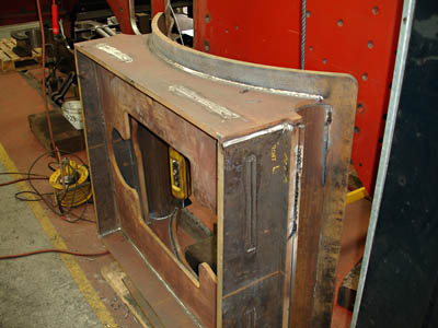 Fabricated smoke-box saddle, sitting on end - Fred Bailey - 12 May 2011