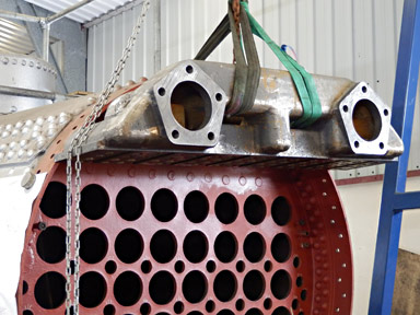 Trial fit of superheater header - Fred Bailey - 10 March 2016