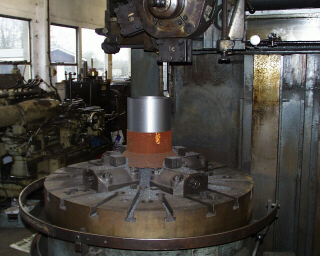 View of valve ring machining
