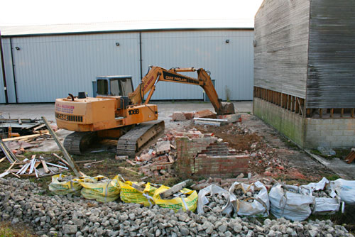 Demolition of the small brick-built building - 18 September 2009 - Andrew Strongitharm