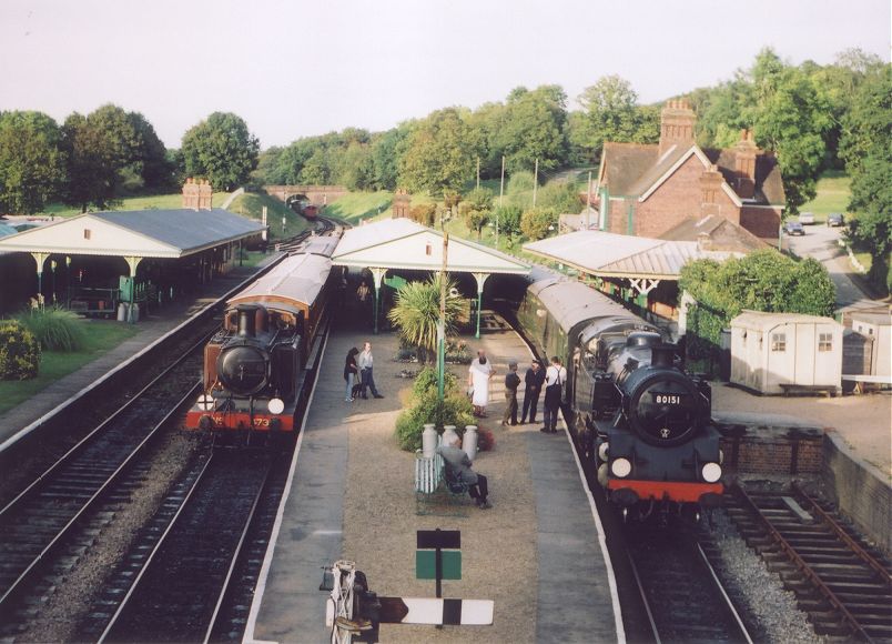 Two tank engines at Horsted Keynes