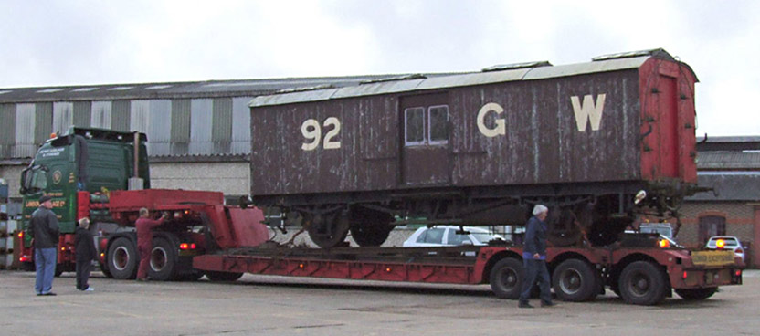 GWR Tool Van 92 leaves the Bluebell - Ashley Smith - 17 January 2009