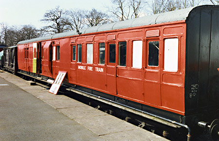 Exterior of 1520, as serving as headquarters for the fire train - Richard Salmon - March 1992