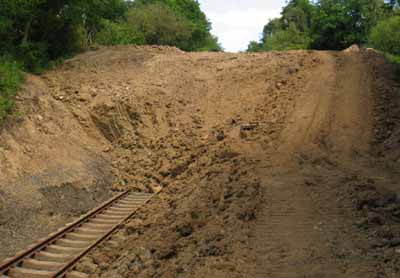 cutting being excavated