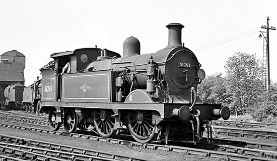 31263 on shed at Three Bridges - Peter Quilley - 31 May 1963