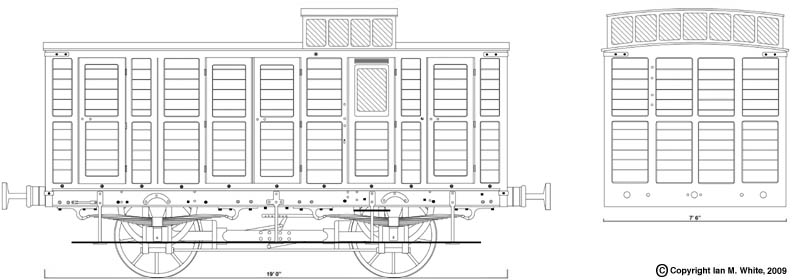Drawing of east side and south end of 94 - Ian White