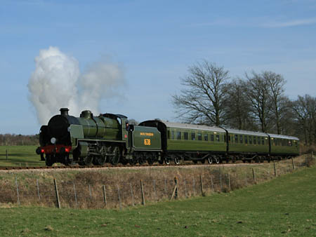1638 with Maunsell train - Dave Clarke - 16 March 2009