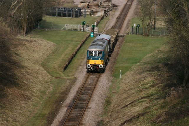 First spoil-train of the day at West Hoathly - Tony Sullivan - 16 February 2009