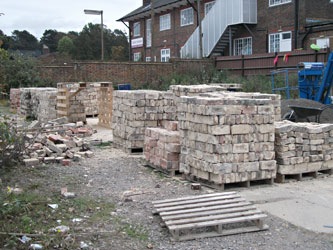 Bricks palleted up ready for removal - Richard Clark - 8 Oct 2011
