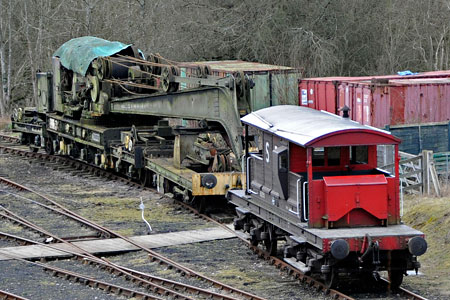 Steam Crane at Horsted Keynes - Derek Hayward - 21 February 2012