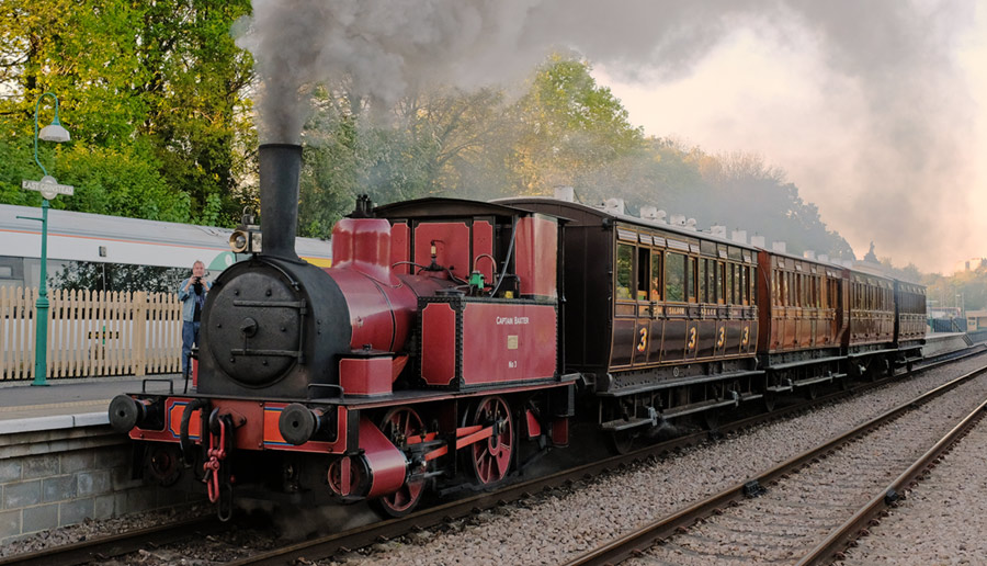 Baxter with Victorian carriages at East Grinstead - Brian Lacey - 13 May 2017