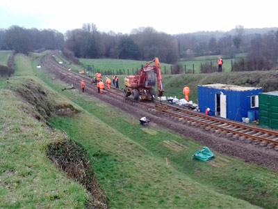 Track relaying in Rock Cutting - Paul Booth - 13 January 2018