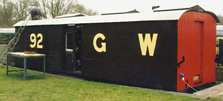 GWR Tool Van 92 under repair at Kingscote - Richard Salmon
