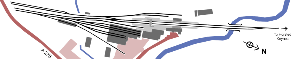 Sheffield Park track layout as at the end of 2008