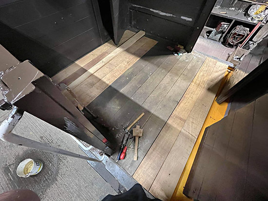 Relaid floor in north veranda - Jack Gregory - 25 July 2021