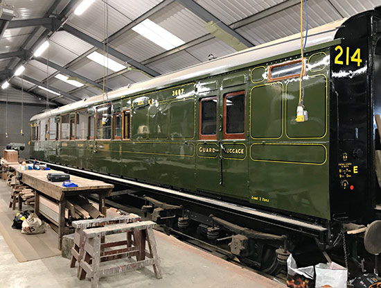 SR Maunsell Brake Third 3687 in the works - Richard Salmon - 4 February 2023