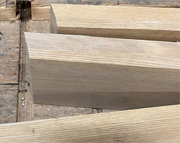 17-degree angle cut on plank ends - 8 September 2022