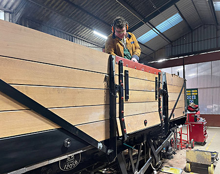Finishing the door capping on 12058 - Jack Gregory - 14 February 2023