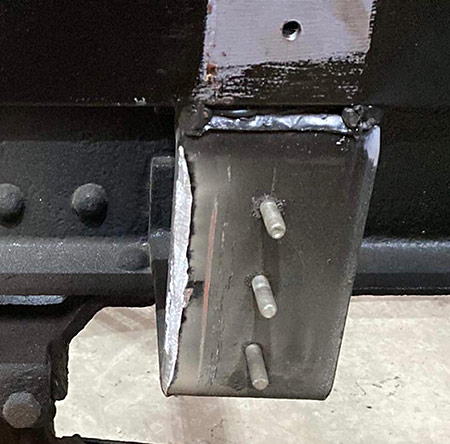 Brackets prepped for weld - 3 January 2022