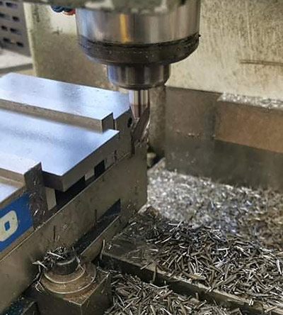 Milling the bracket extensions - January 2022