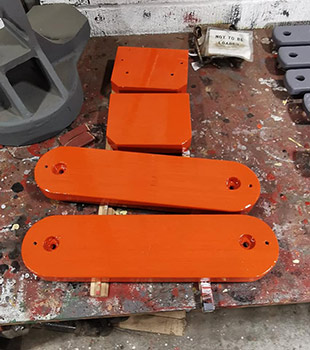 Backing plates painted in topcoat - 9 December 2021