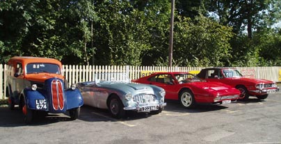 Some of the cars at the 2005 drive-in