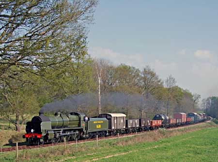 1638 with Sunday's goods train - 15 April 2007 - Derek Hayward