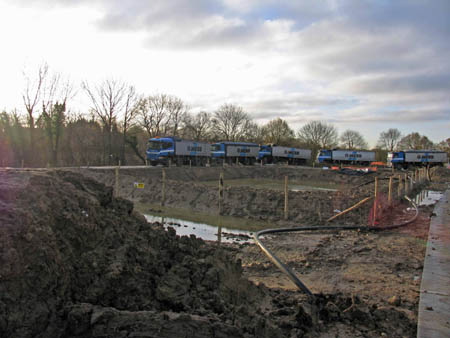 Queue of lorries - 25 November 2008 - Nigel Longdon