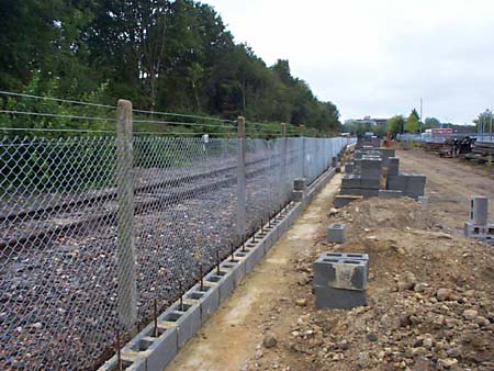 Start of work on the back wall of the platform at East Grinstead - 10 August 2009 - Nigel Longdon