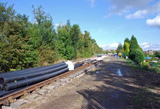 Track on East Grinstead Station Site - 10 October 2009 - Derek Hayward