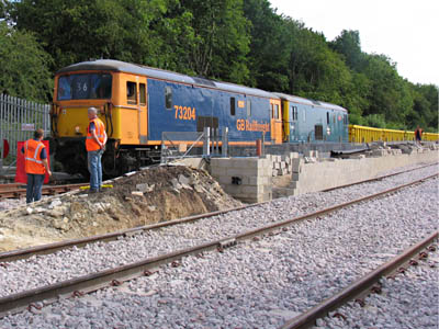 Test train enters Bluebell property at East Grinstead - 3 July 2010 - Nigel Longdon