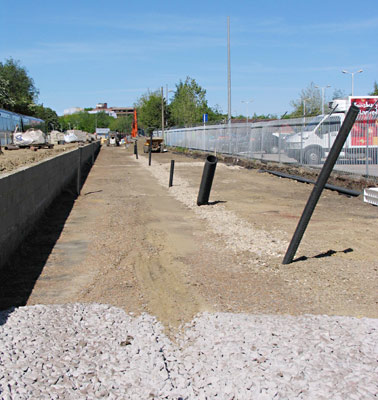 Platform area before track-laying - May 2010 - Nigel Longdon