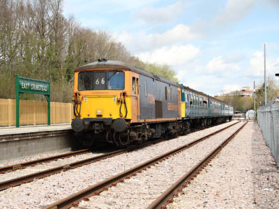 73204 at East Grinstead with the Vep - Mike Hopps - 21 April 2012