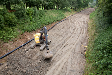 Work to raise the trackbed north of the cutting - John Sandys - 31 July 2012