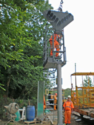Kingscote Down Home being erected - Alan Grove - 8 August 2012