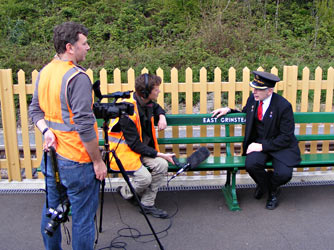 Roy being interviewed - Chris Dadson - 22 April 2012