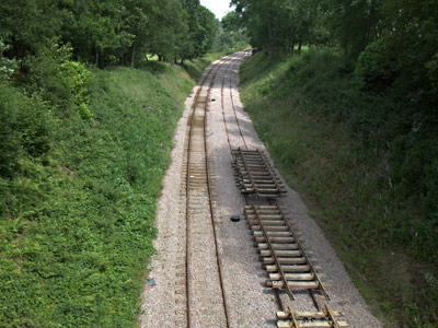 The track beyond the north end of the Imberhorne cutting - John Sandys - 28 June 2012
