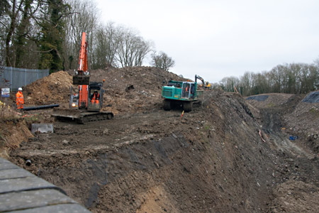 Work on west side of the cutting - John Sandys - 5 January 2013