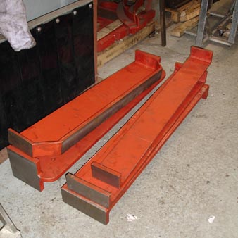 Some of the machined frame stretchers ready for fitting - Oct 2007 - Fred Bailey