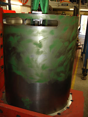 Cylinder liner being fitted - Fred Bailey - 1 March 2012