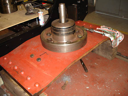 Bogie stretcher and pin being assembled - Fred Bailey - 11 January 2012