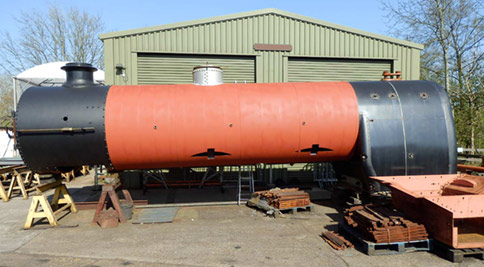 Boiler insulated and with its clothing sheets now fully fitted - Fred Bailey - 21 April 2022